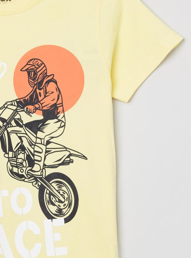 Boys Graphic Print Crew Neck T-shirt