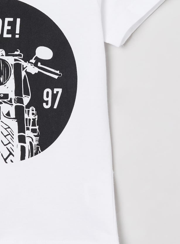 Boys Printed Crew Neck T-shirt