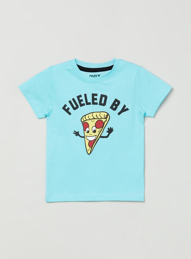 Boys Printed Regular Fit T-shirt