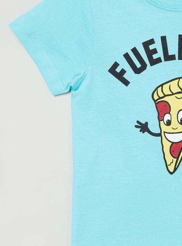 Boys Printed Regular Fit T-shirt