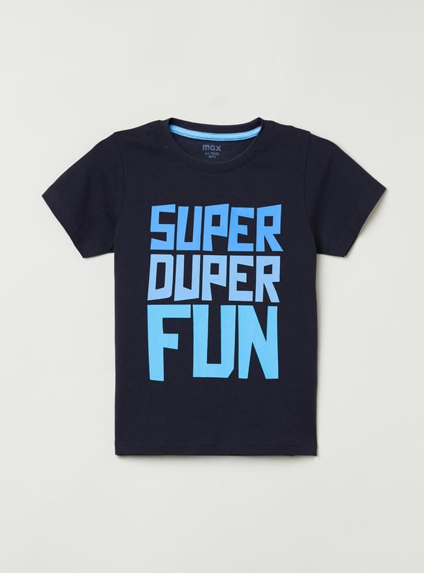 Boys Printed Crew Neck T-shirt