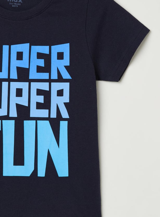 Boys Printed Crew Neck T-shirt