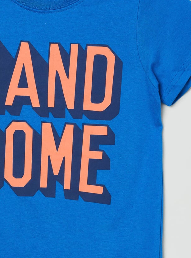 Boys Printed Round Neck T-shirt
