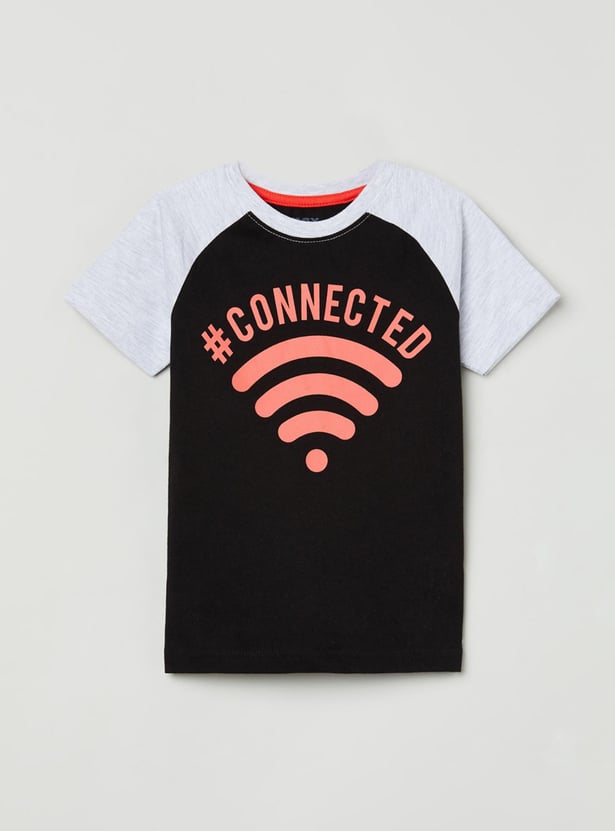 Boys Printed Crew Neck T-shirt