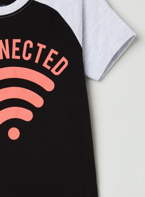 Boys Printed Crew Neck T-shirt