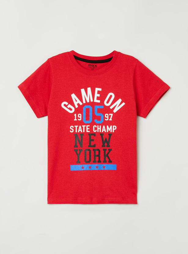 Boys Printed Crew Neck T-shirt