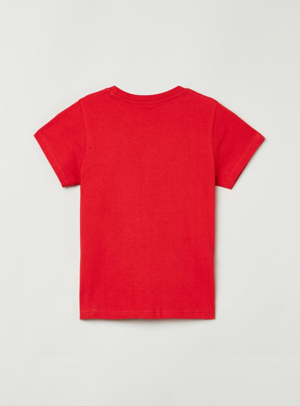 Boys Printed Crew Neck T-shirt