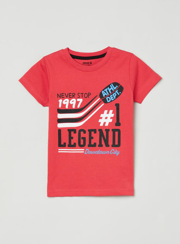 Boys Printed Crew Neck T-shirt