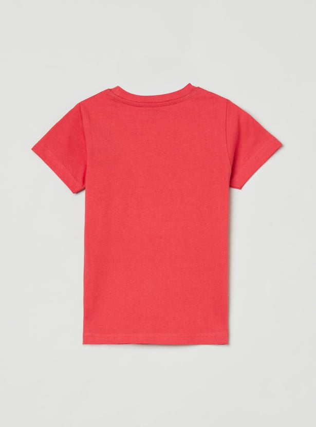 Boys Printed Crew Neck T-shirt
