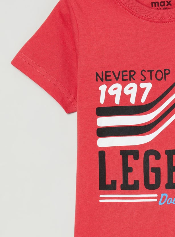 Boys Printed Crew Neck T-shirt