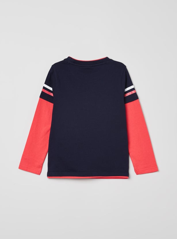 Boys Printed Crew Neck T-shirt