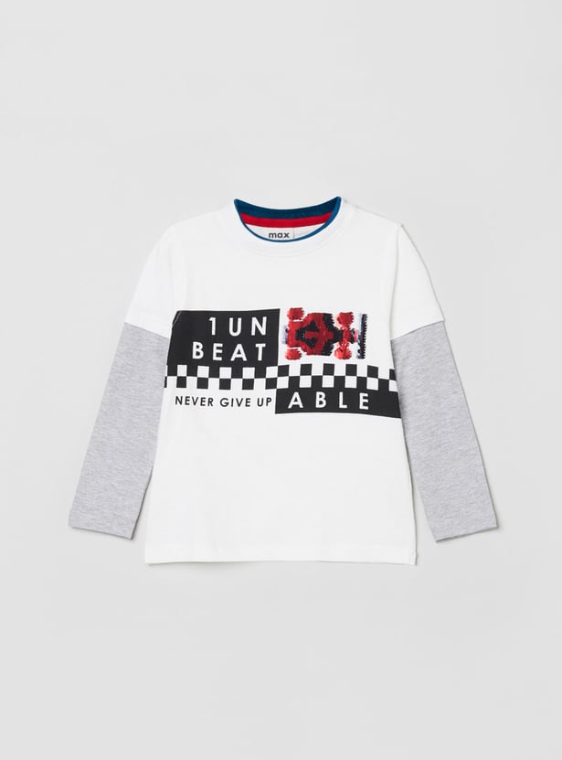 Boys Printed Crew Neck T-shirt