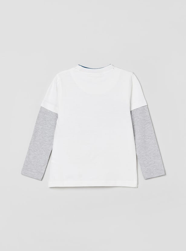 Boys Printed Crew Neck T-shirt