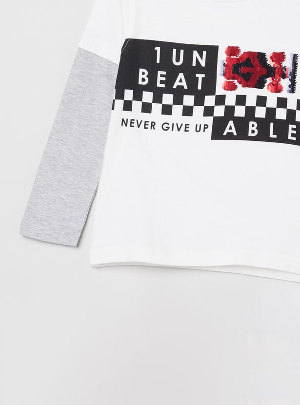 Boys Printed Crew Neck T-shirt
