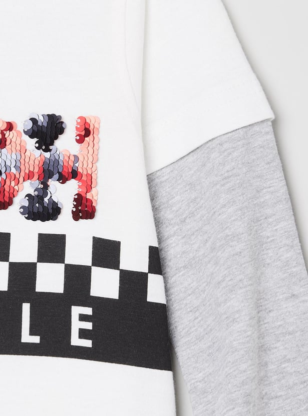 Boys Printed Crew Neck T-shirt