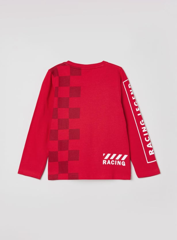 Boys Printed Crew Neck T-shirt
