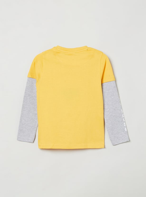 Boys Printed Crew Neck T-shirt