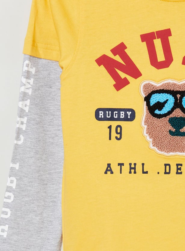 Boys Printed Crew Neck T-shirt