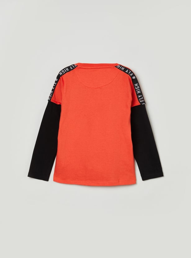 Boys Printed Crew Neck T-shirt