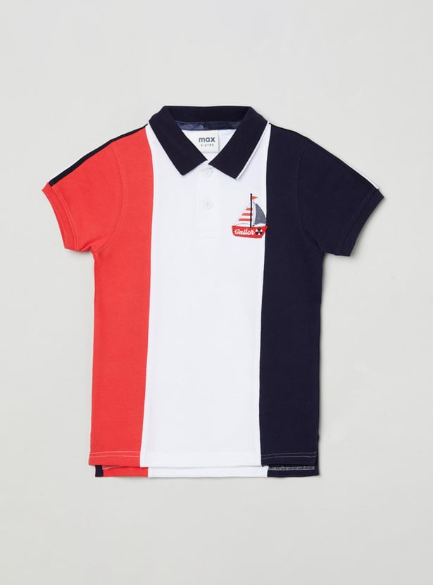 MAX Boys Colourblocked Polo T-shirt
