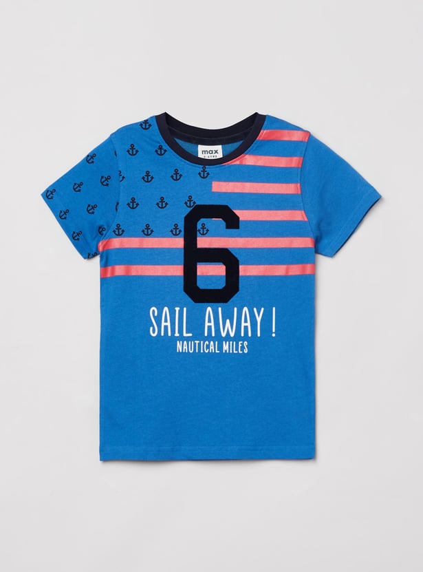 Boys Printed Crew Neck T-shirt
