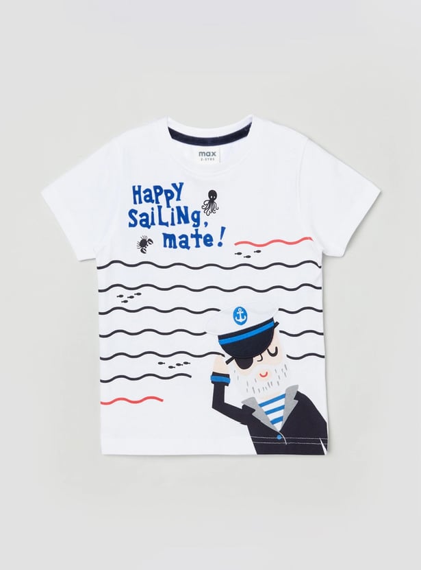 Boys Printed Crew Neck T-shirt
