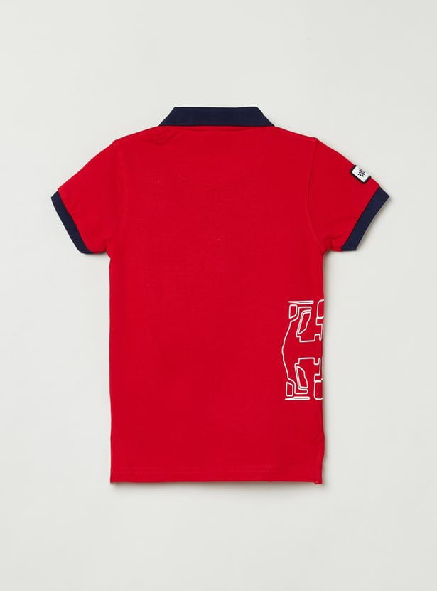 Boys Printed Polo T-shirt