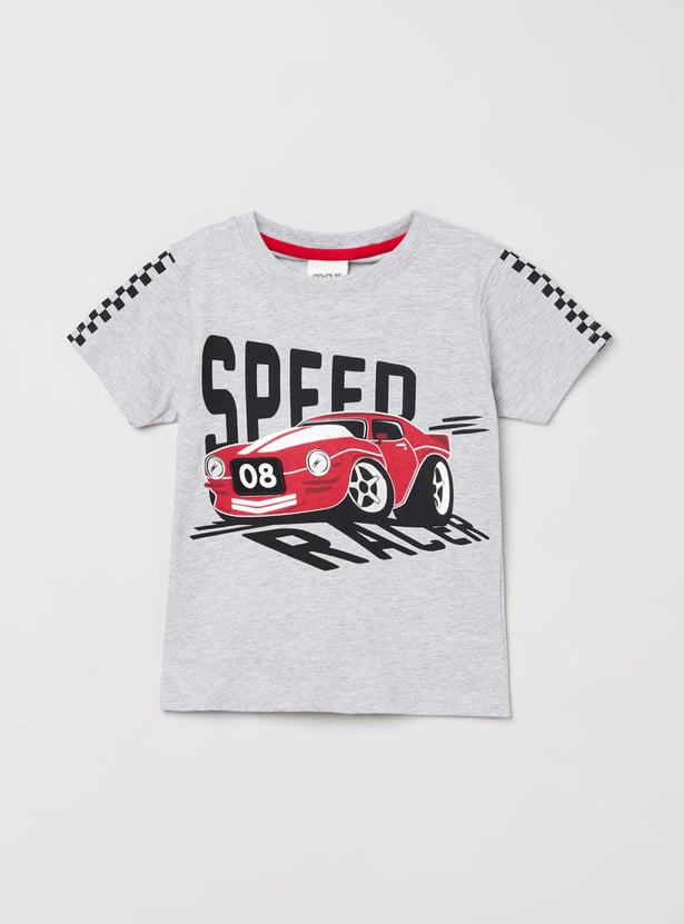 Boys Printed Crew Neck T-shirt