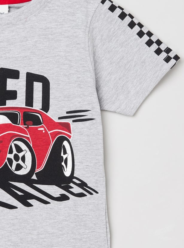 Boys Printed Crew Neck T-shirt