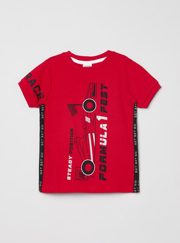 Boys Printed Crew Neck T-shirt