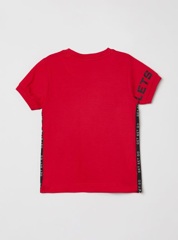 Boys Printed Crew Neck T-shirt