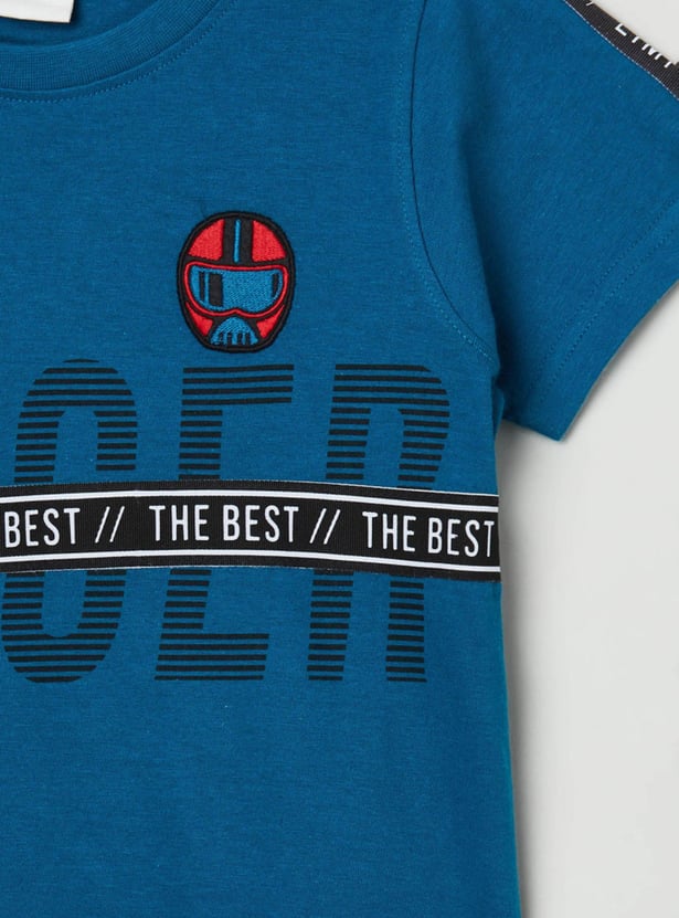 Boys Printed Crew Neck T-shirt
