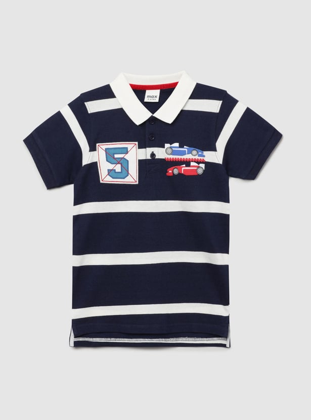 MAX Boys Striped Polo T-shirt