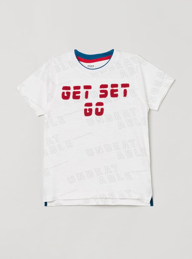 MAX Boys Printed Crew Neck T-shirt