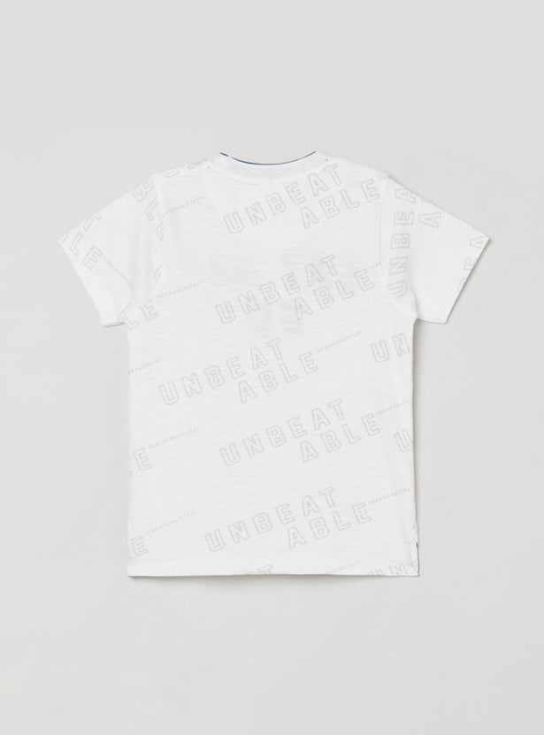 MAX Boys Printed Crew Neck T-shirt