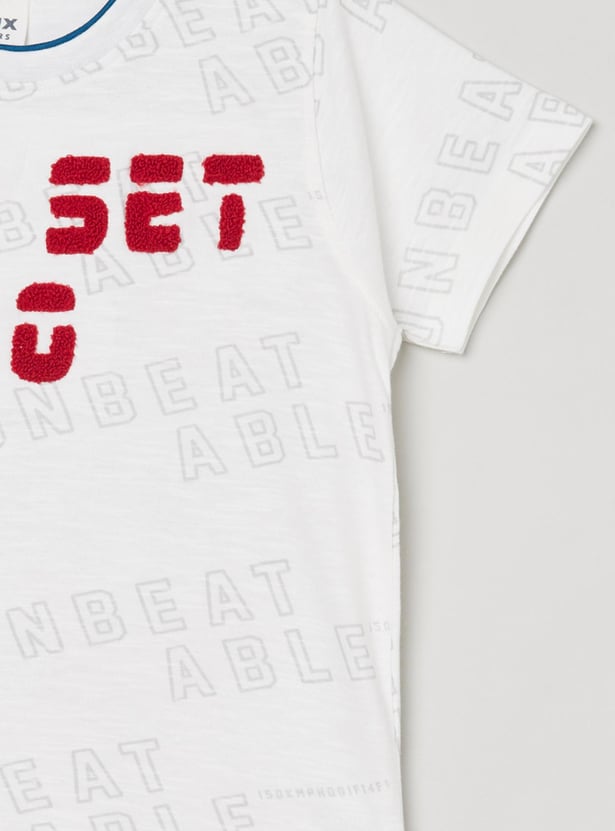 MAX Boys Printed Crew Neck T-shirt