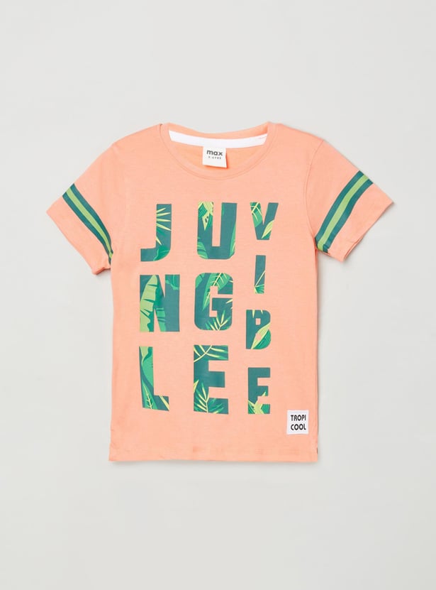 Boys Printed Crew Neck T-shirt