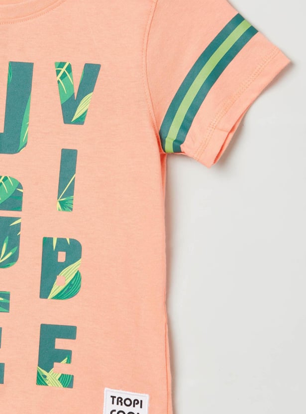 Boys Printed Crew Neck T-shirt