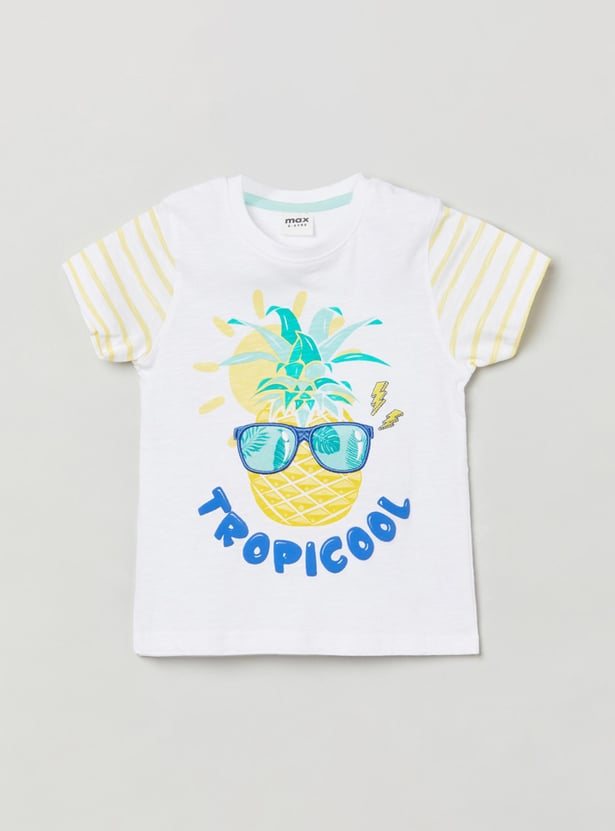 Boys Printed Crew Neck T-shirt