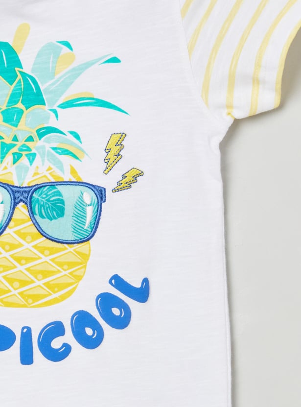 Boys Printed Crew Neck T-shirt