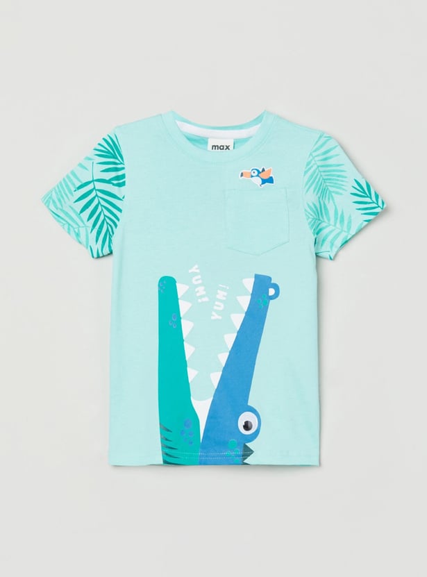 MAX Boys Printed Regular Fit T-shirt