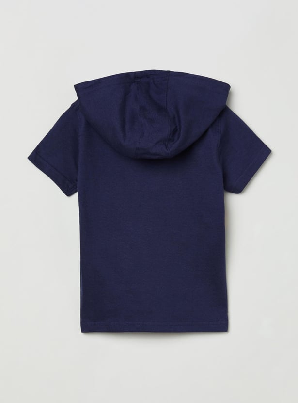 MAX Boys Printed Hooded T-shirt