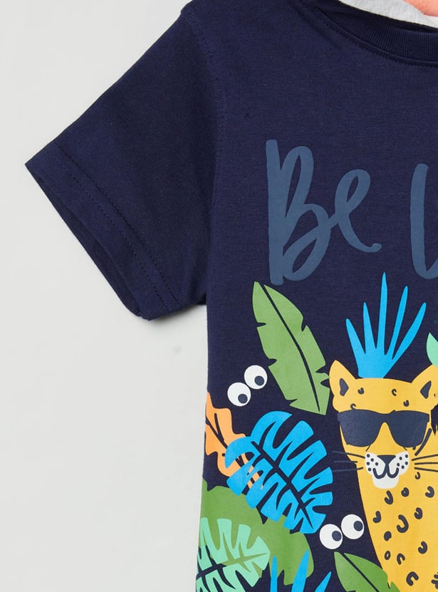 MAX Boys Printed Hooded T-shirt