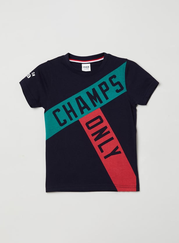 Boys Printed Crew Neck T-shirt