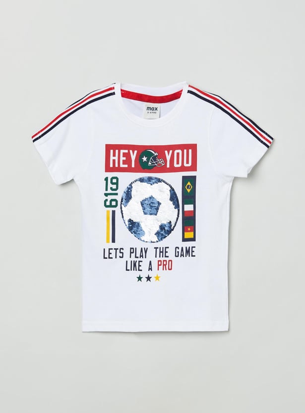 Boys Printed Crew Neck T-shirt