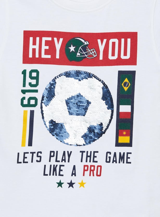 Boys Printed Crew Neck T-shirt