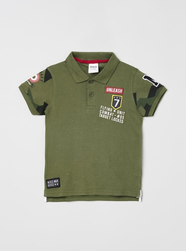 MAX Boys Printed Polo T-shirt