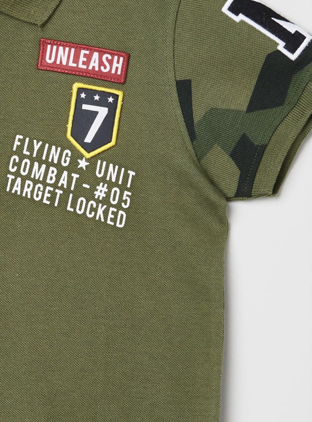 MAX Boys Printed Polo T-shirt