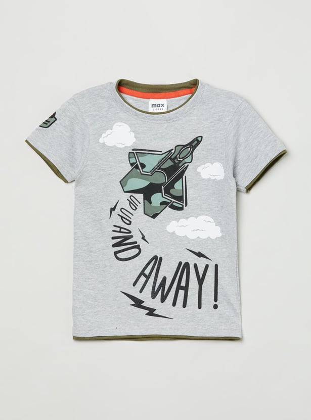 Boys Printed Crew Neck T-shirt