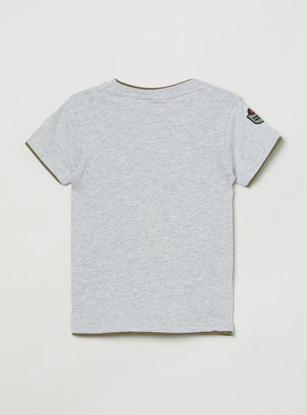 Boys Printed Crew Neck T-shirt